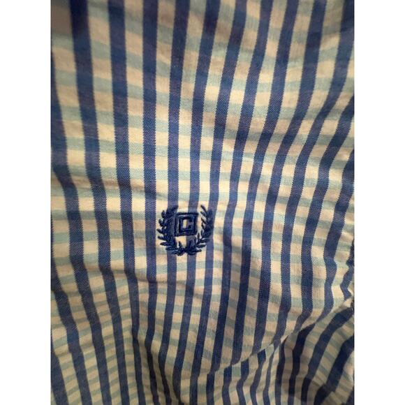Chaps Boys’ Blue & White Seersucker Short Sleeve Button-Down Shirt – Size 5 - Picture 3 of 6